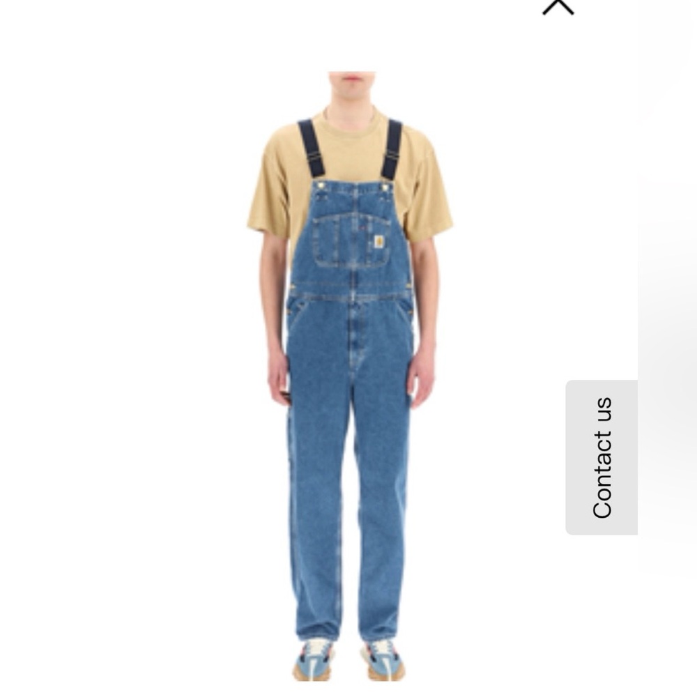 NWOT CARHARTT Men’s Work In Progress Overall Bib, Medium Washed Blue Size 30x32